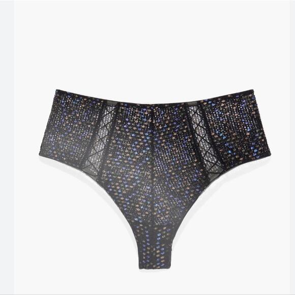 NWT Savage X Fenty Disco Lace Up High Waist Cheeky Panty - Picture 1 of 7